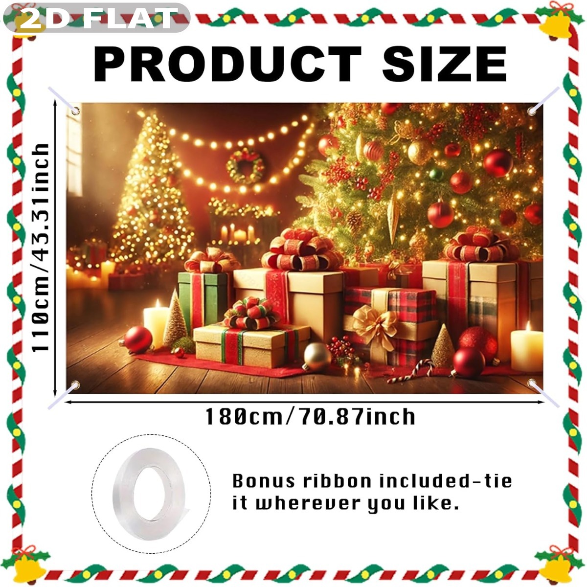 1pc Christmas Tree & Gifts Lar – Photography Background recenzja i cena