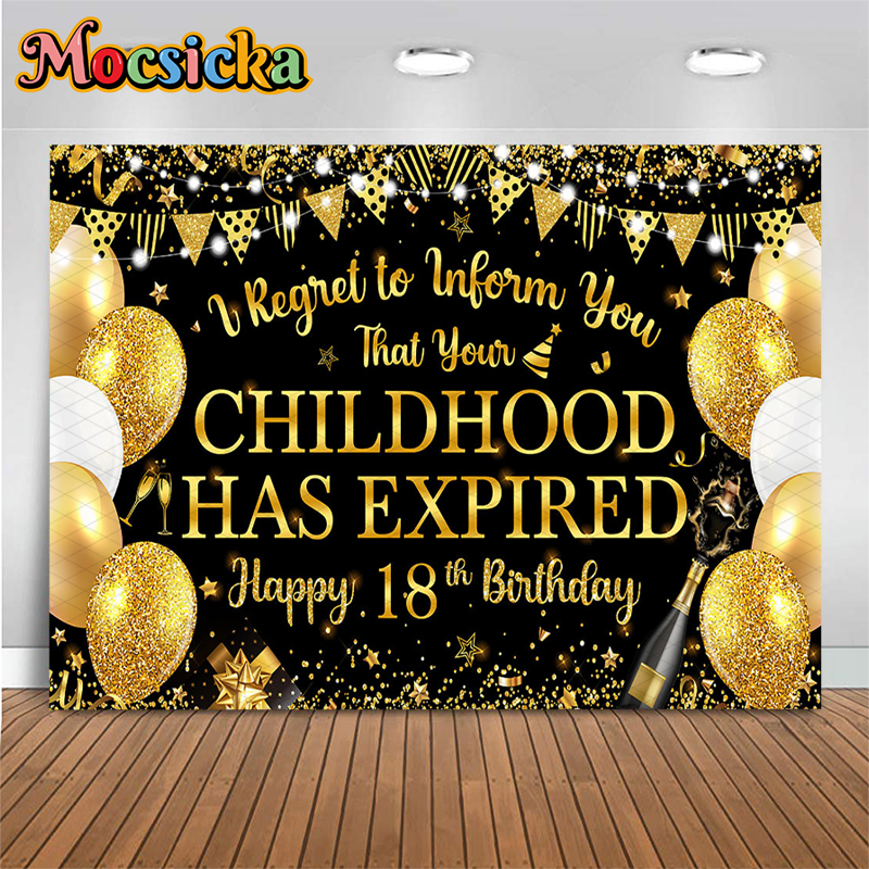 Mocsicka Black Gold Happy 18th – Photography Quotes Funny recenzja i cena