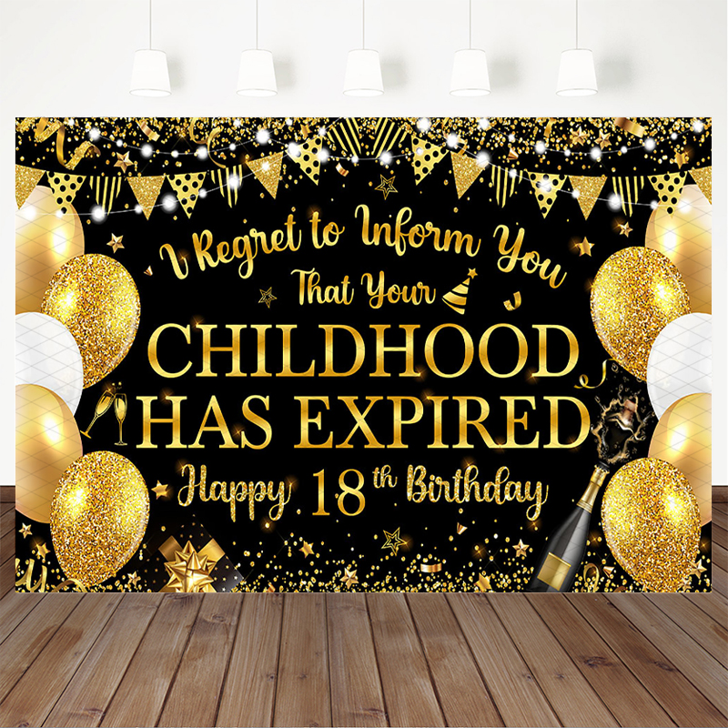 Mocsicka Black Gold Happy 18th – Photography Quotes Funny recenzja i cena