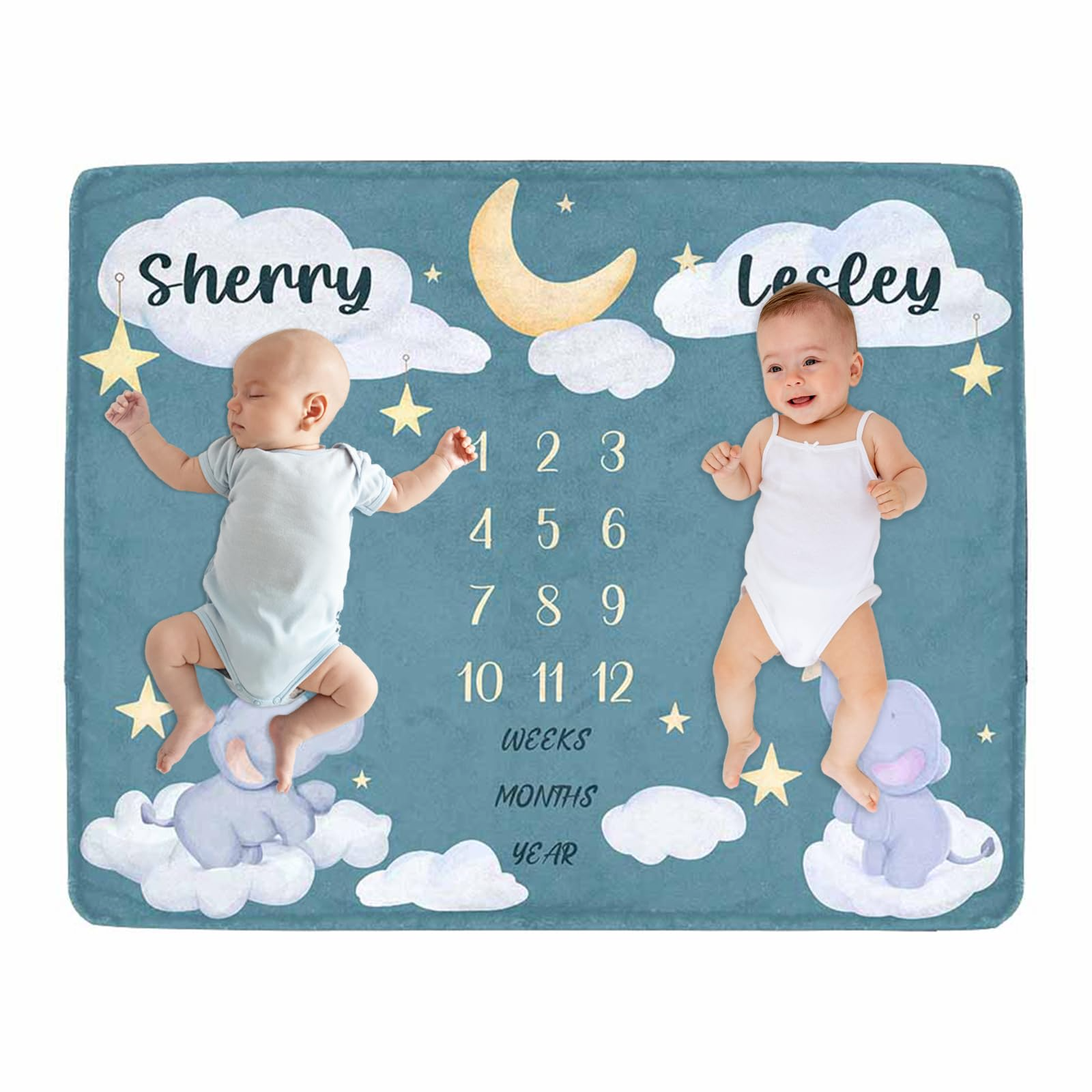 VIKAMA Twin Baby Milestone Bla – Photography Background recenzja i cena