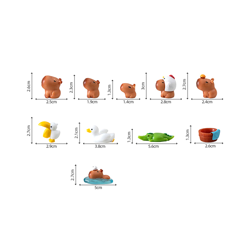 10pcs Miniature Capybara Figur – Photography Desk recenzja i cena