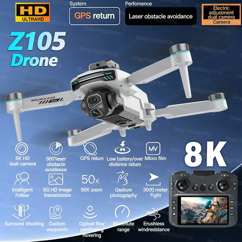 Z105 Drone 4K GPS Dual Camers  – Photography High Key recenzja i cena