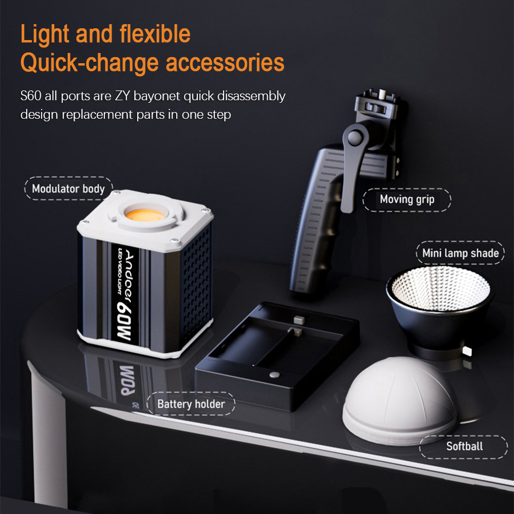 Andoer Tri-Color LED 60W COB P – Strobe Light Studio recenzja i cena