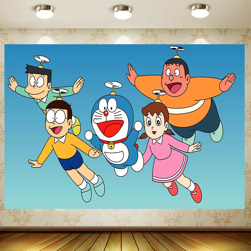 Doraemon Background Boy Birthd – Photography Background recenzja i cena