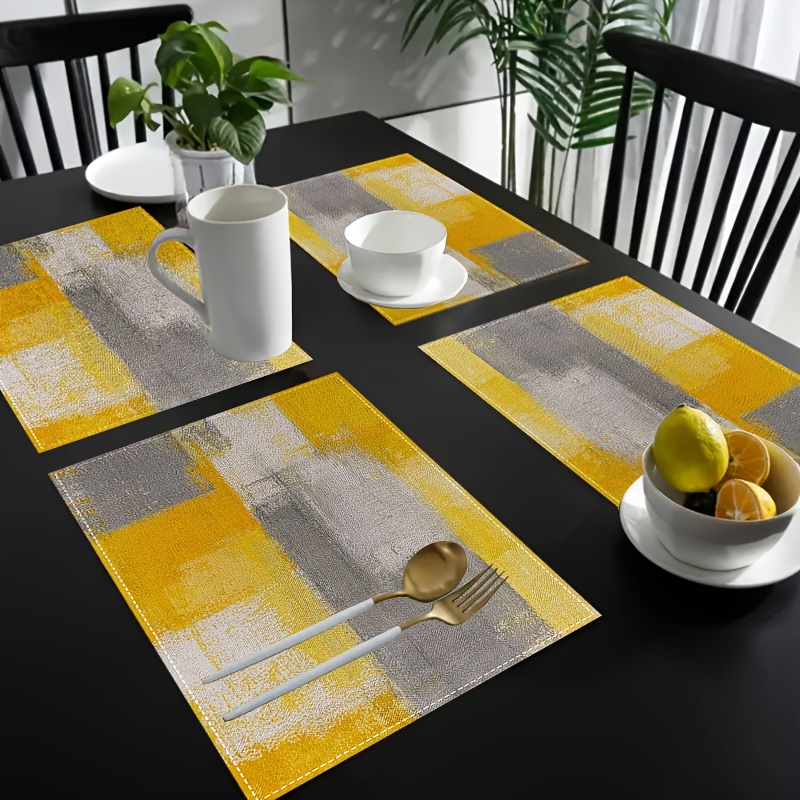 VIKAMA Yellow Gray Abstract Oi – Photography Desk recenzja i cena